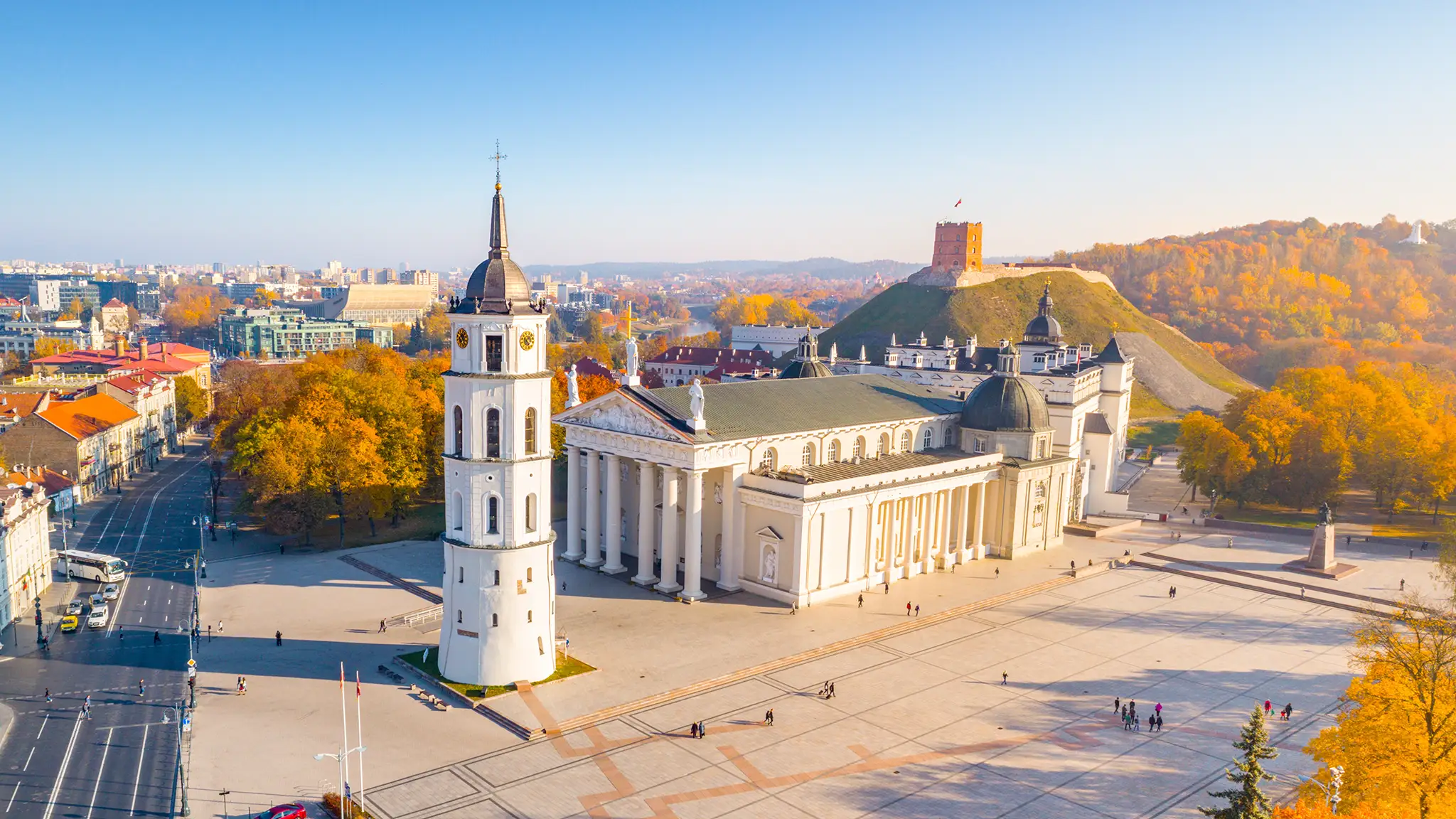 Aerial view of Vilnius, Lithuania.