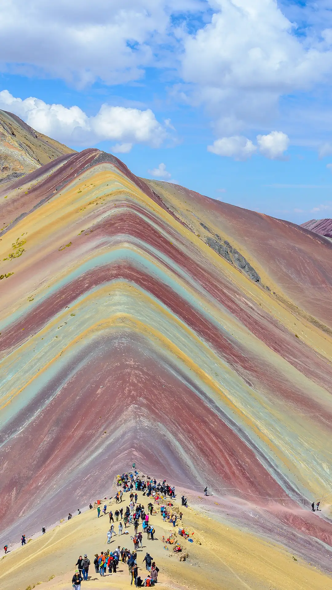 Vinicunca, also known as Rainbow Mountain, near Cusco, Peru.