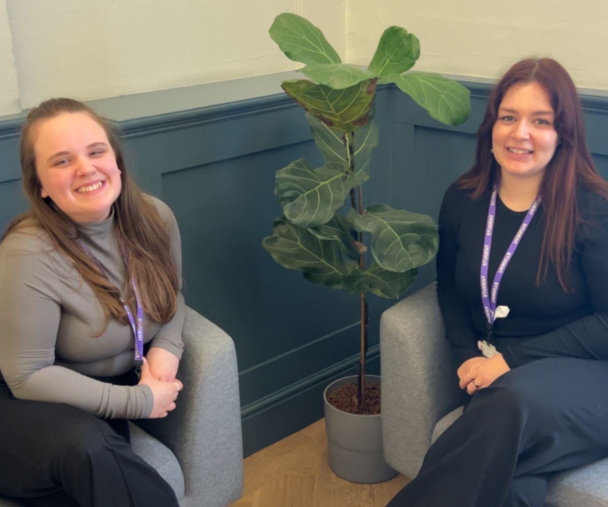 University of Chester Law students, Megan Arnold (left) and Chloe Lewis (right).