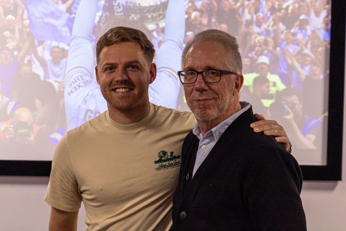 Ben Forrest stood next to Colin Potts.