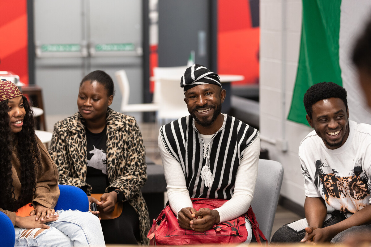 A group of students in the African Society